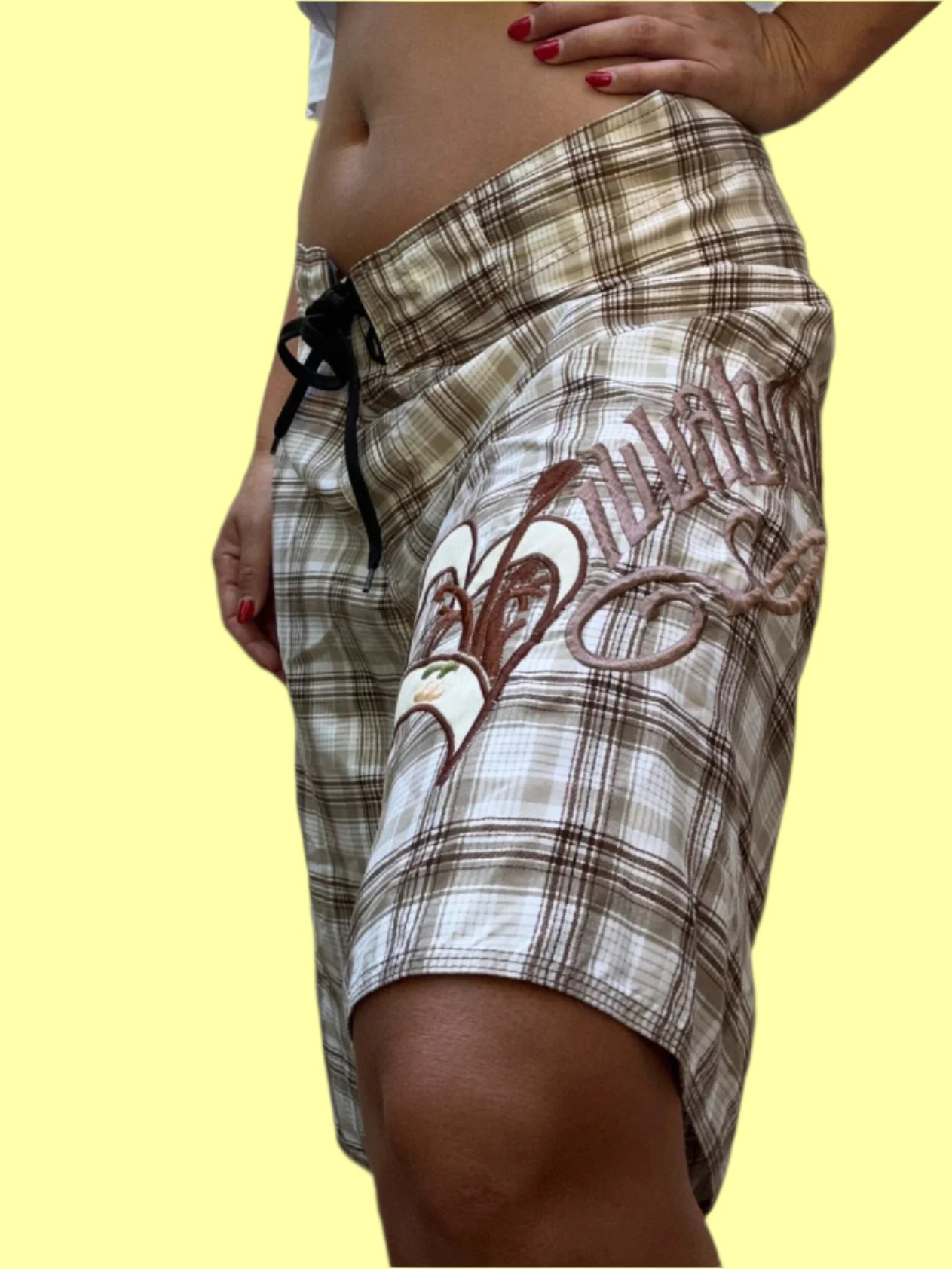 בילבונג בגד ים שנות ה2000 משובץ