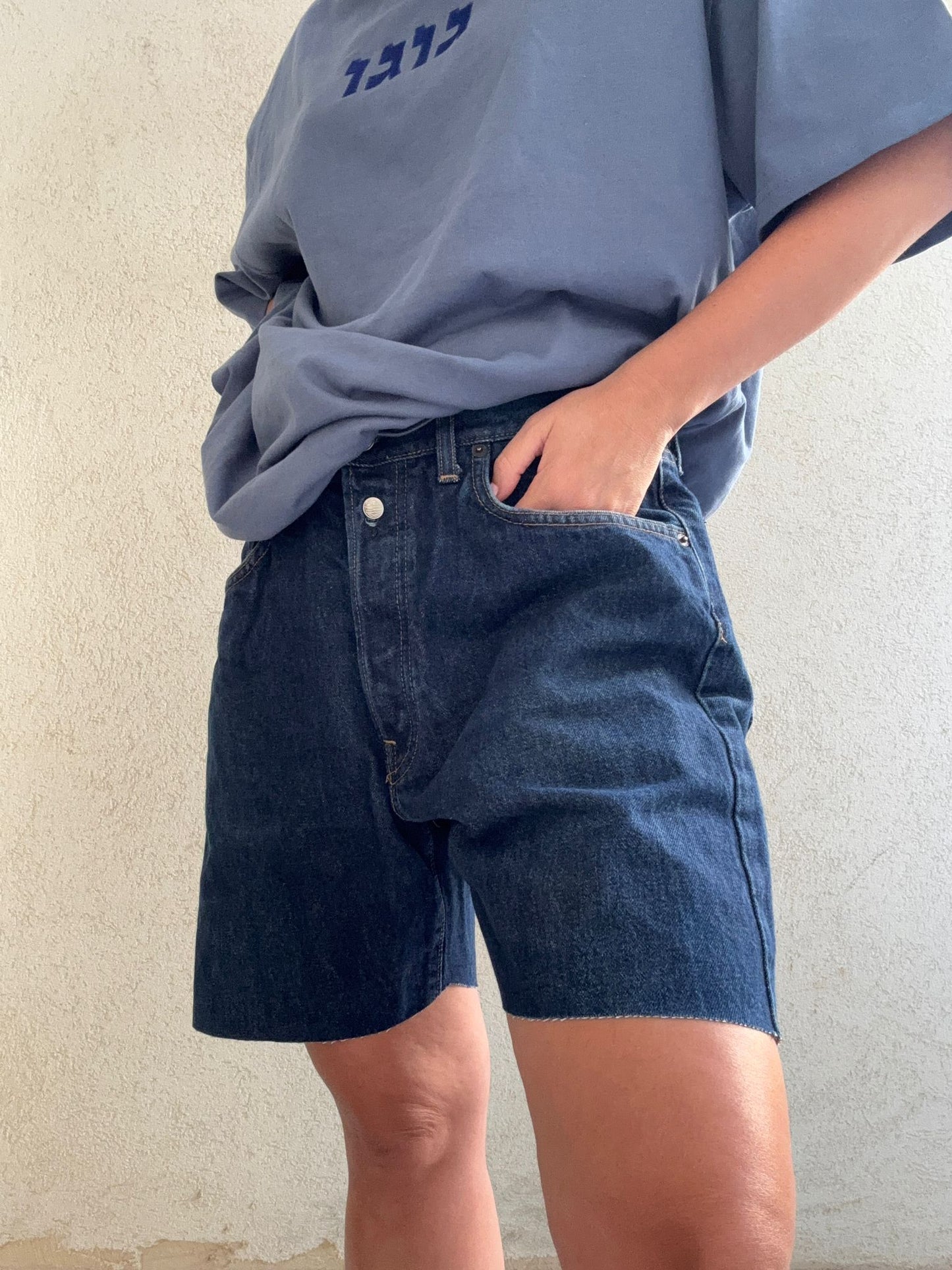 שורט גינס כחול כהה Replay