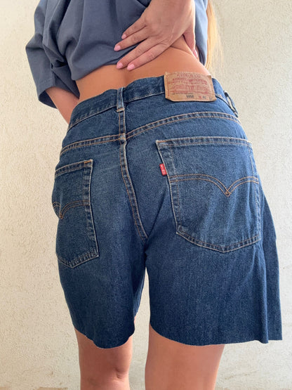 שורט גינס כחול כהה KIng