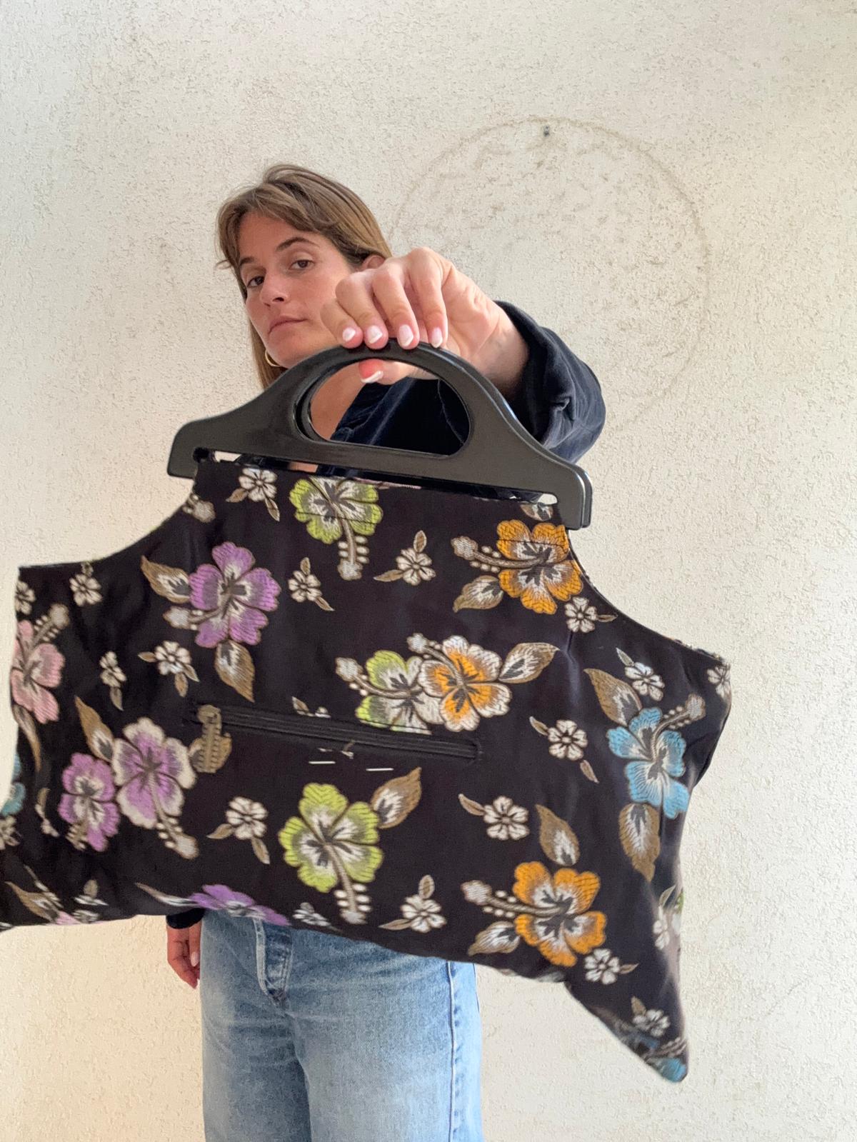 תיק קוריאני פרחים