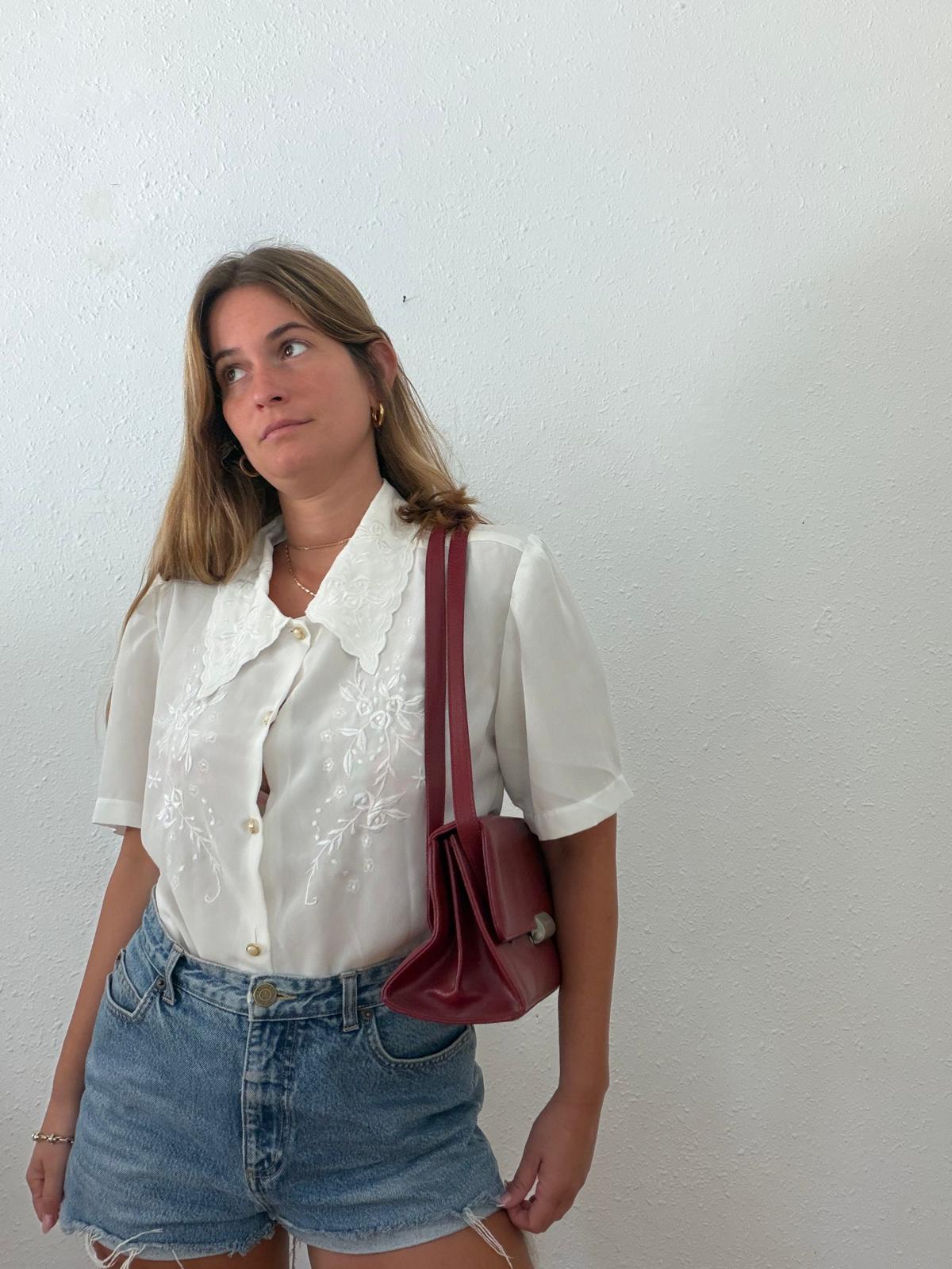 תיק וינטג עור אדום קלאסיקה