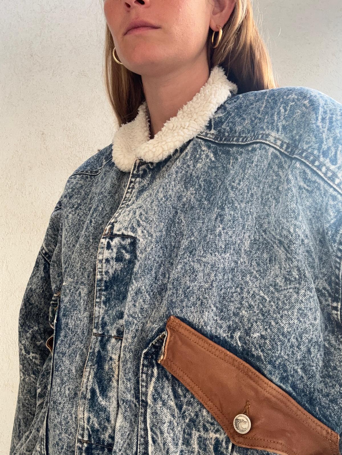 ז'קט ג'ינס עם פרווה  Cimmarron Denim