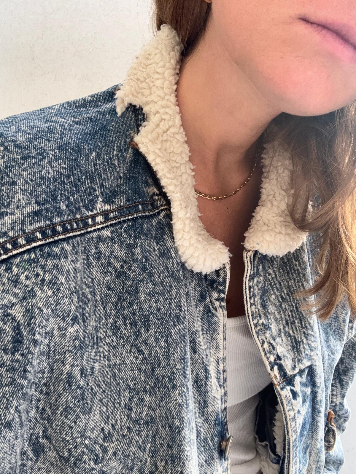 ז'קט ג'ינס עם פרווה  Cimmarron Denim