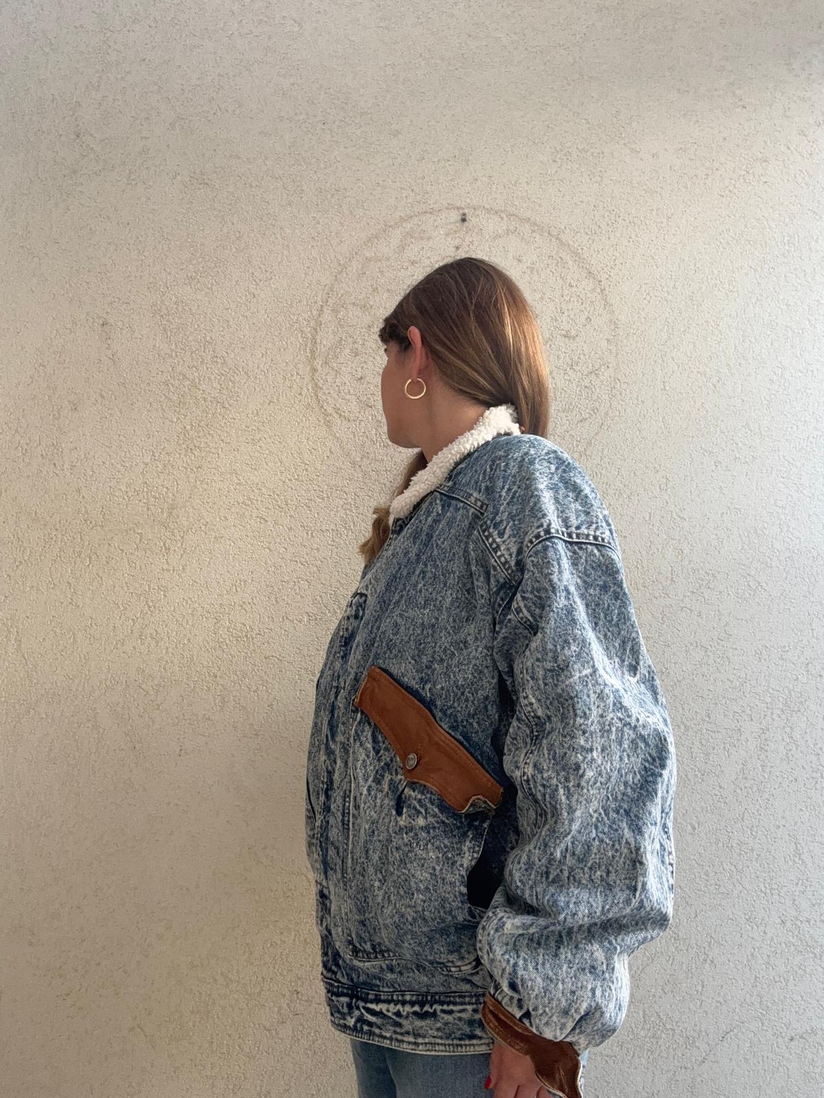 ז'קט ג'ינס עם פרווה  Cimmarron Denim