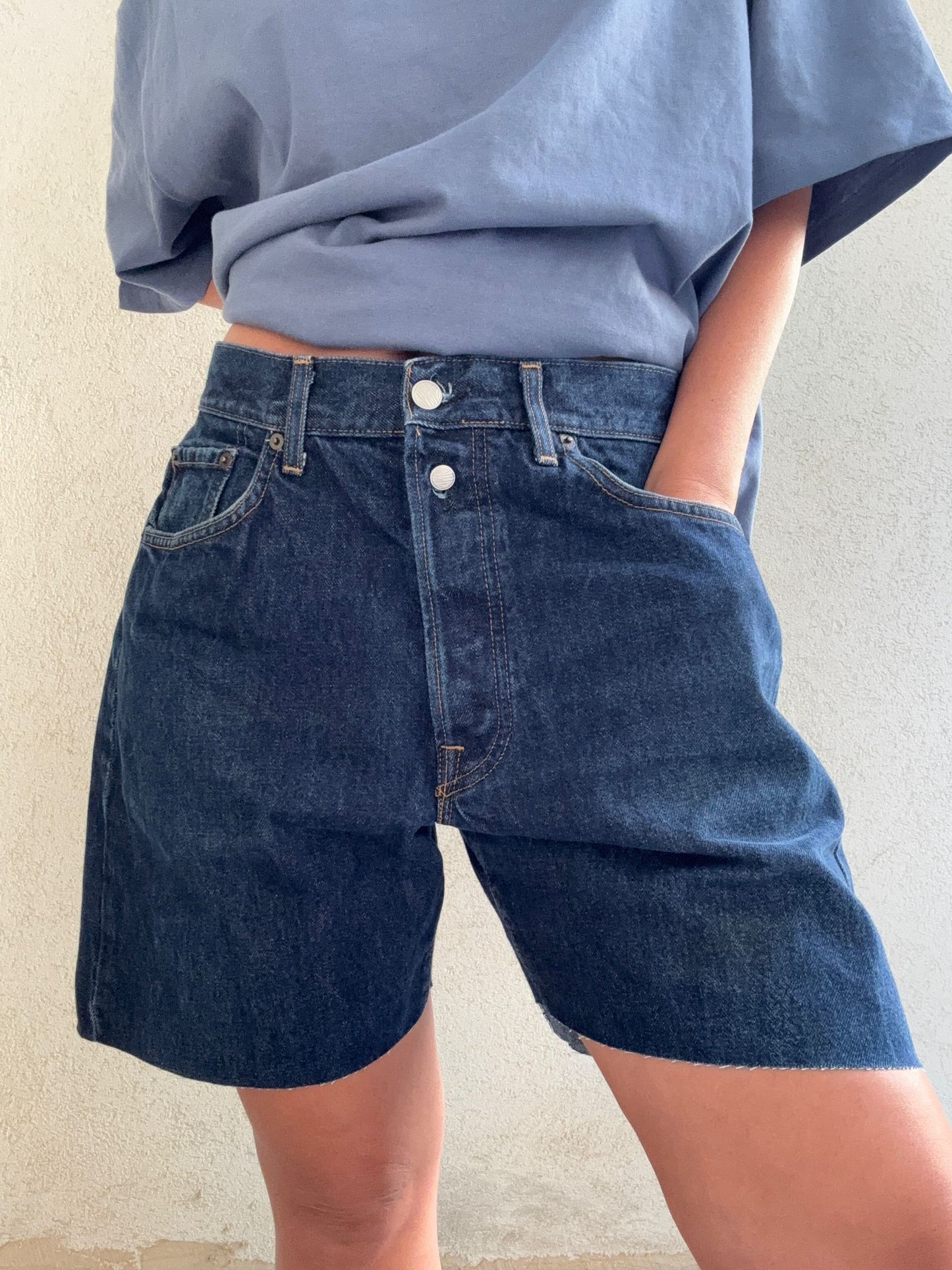 שורט גינס כחול כהה Replay