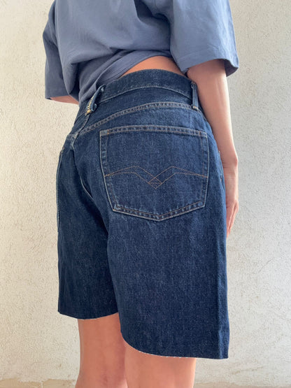 שורט גינס כחול כהה Replay