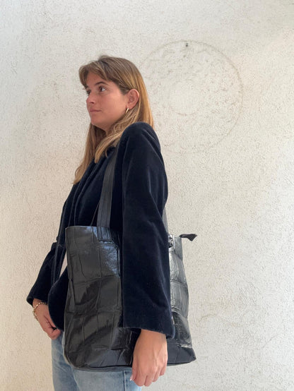 תיק עור שחור לפטופ נכנס