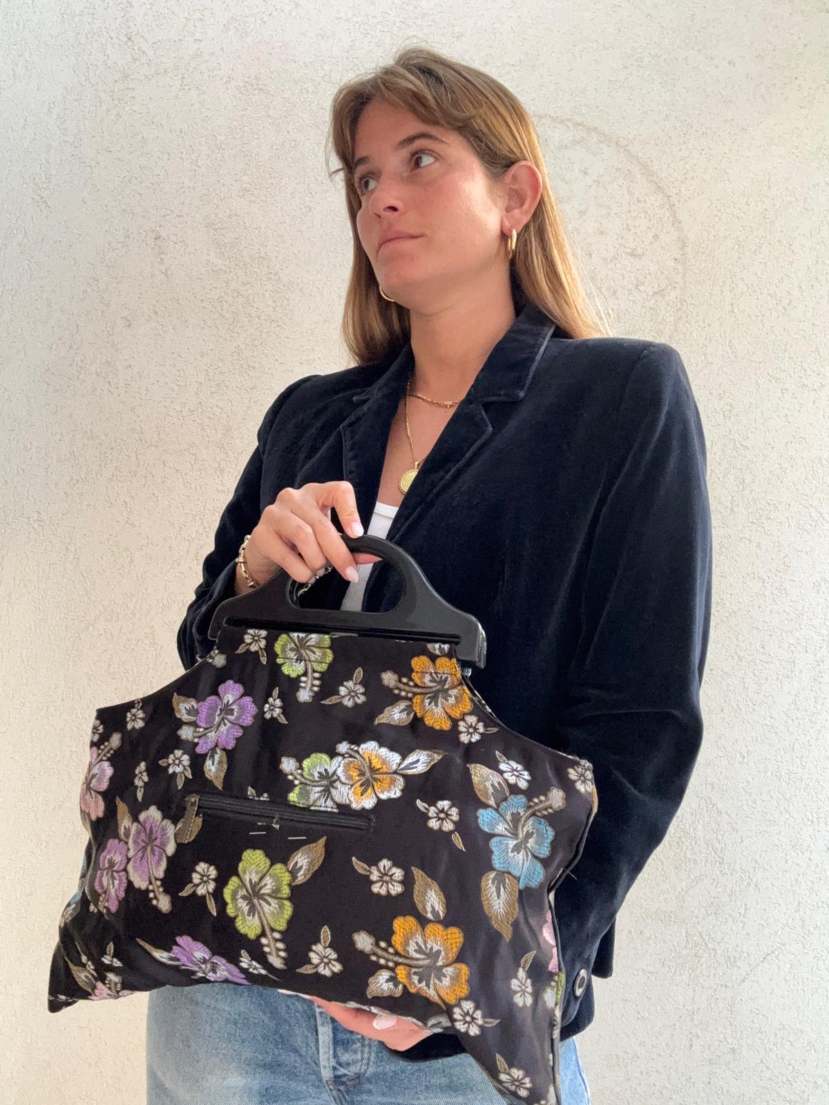 תיק קוריאני פרחים